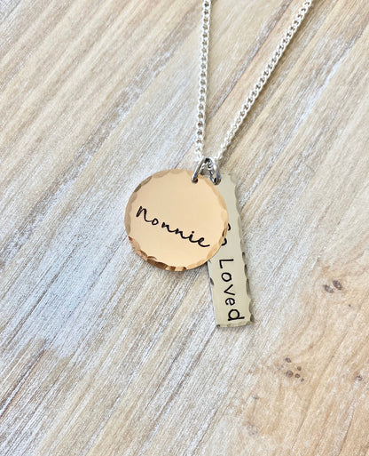 Nonnie Necklace, Nonnie Present, Best Nonnie, Necklace Gift, Jewelry for Nonnie, New Grandma To Be, So Loved Necklace