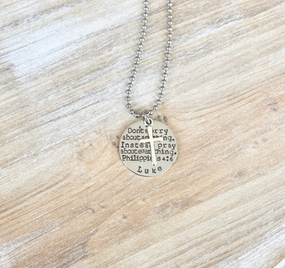 Boys Necklace Boys Necklace Boys Jewelry Cross Necklace Toddler Jewelry Boy Birthday Gift Son Easter Gift Pray about everything
