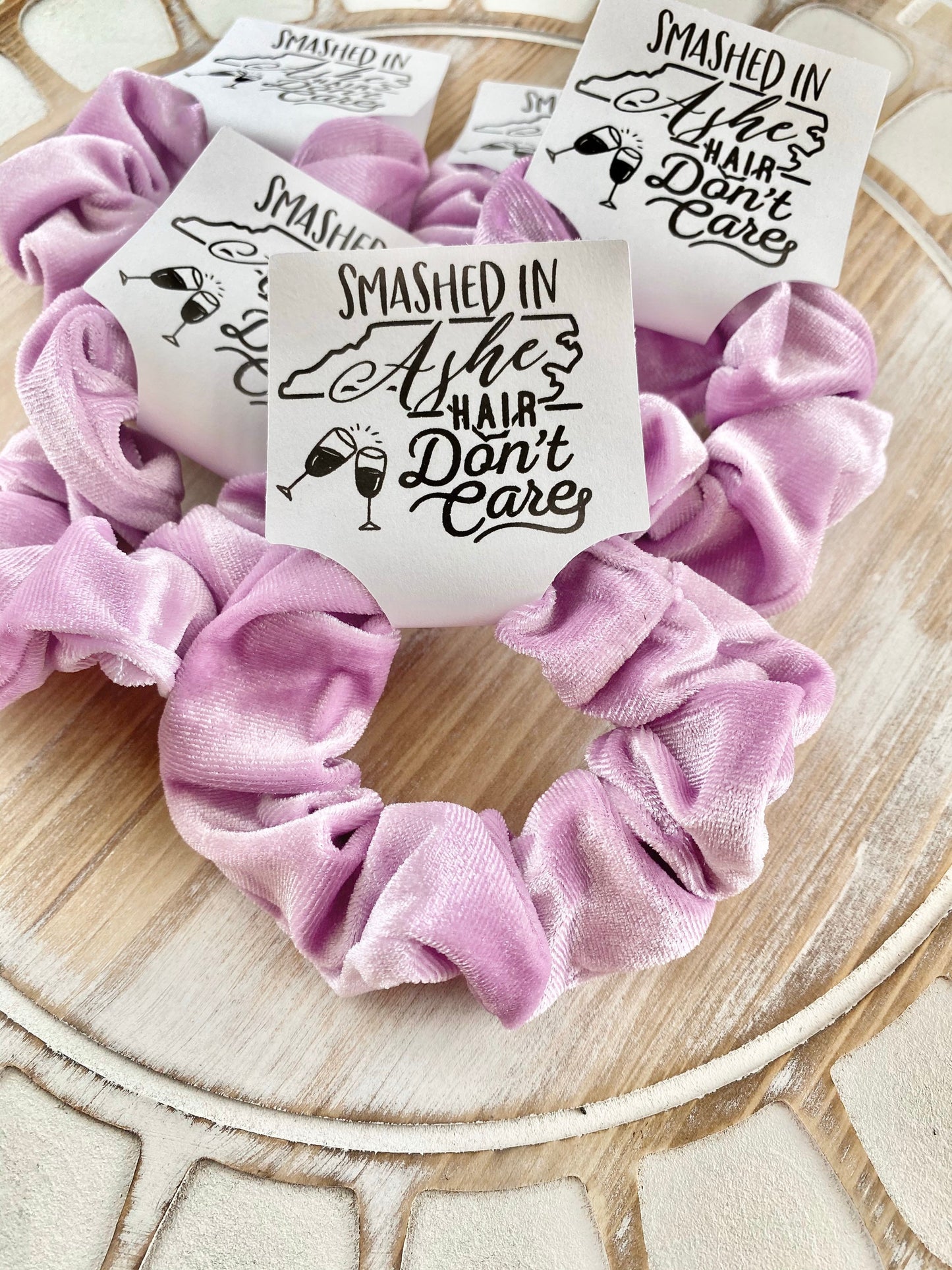 Smashed in Ashe Velvet Scrunchie: Bachelorette Party Favor