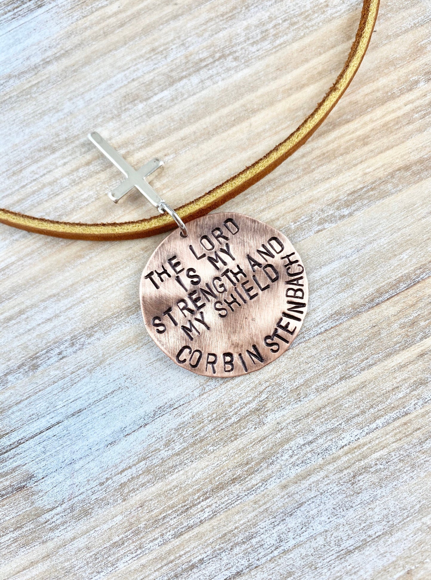 Boys Leather Necklace Boys Necklace Boys Jewelry Cross Necklace Toddler Jewelry Boy Birthday Gift Son Easter Gift Lord is my Strength