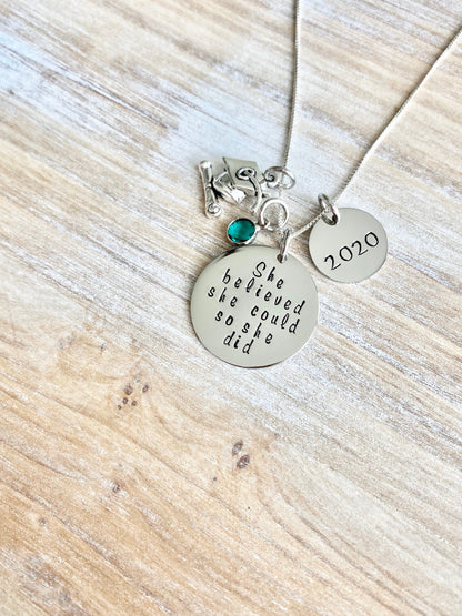 Custom Gift Graduation Necklace Graduation Gift 2019 Class of 2019 Graduation Jewelry For Teenage Girl Unique Necklace Graduate Necklace