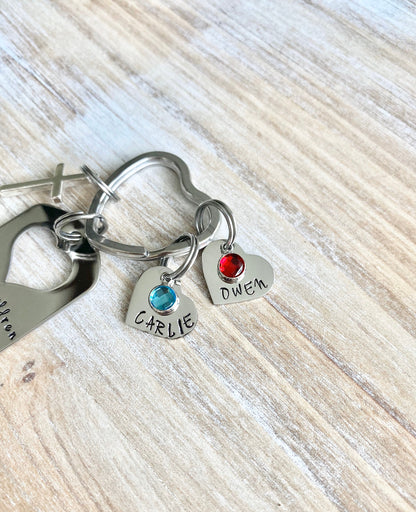 Grandchildren Keychain Grandparents Gift Proverbs 17:6 Keychain Handstamped Keychain Custom Keychain Crowning Glory Keychain