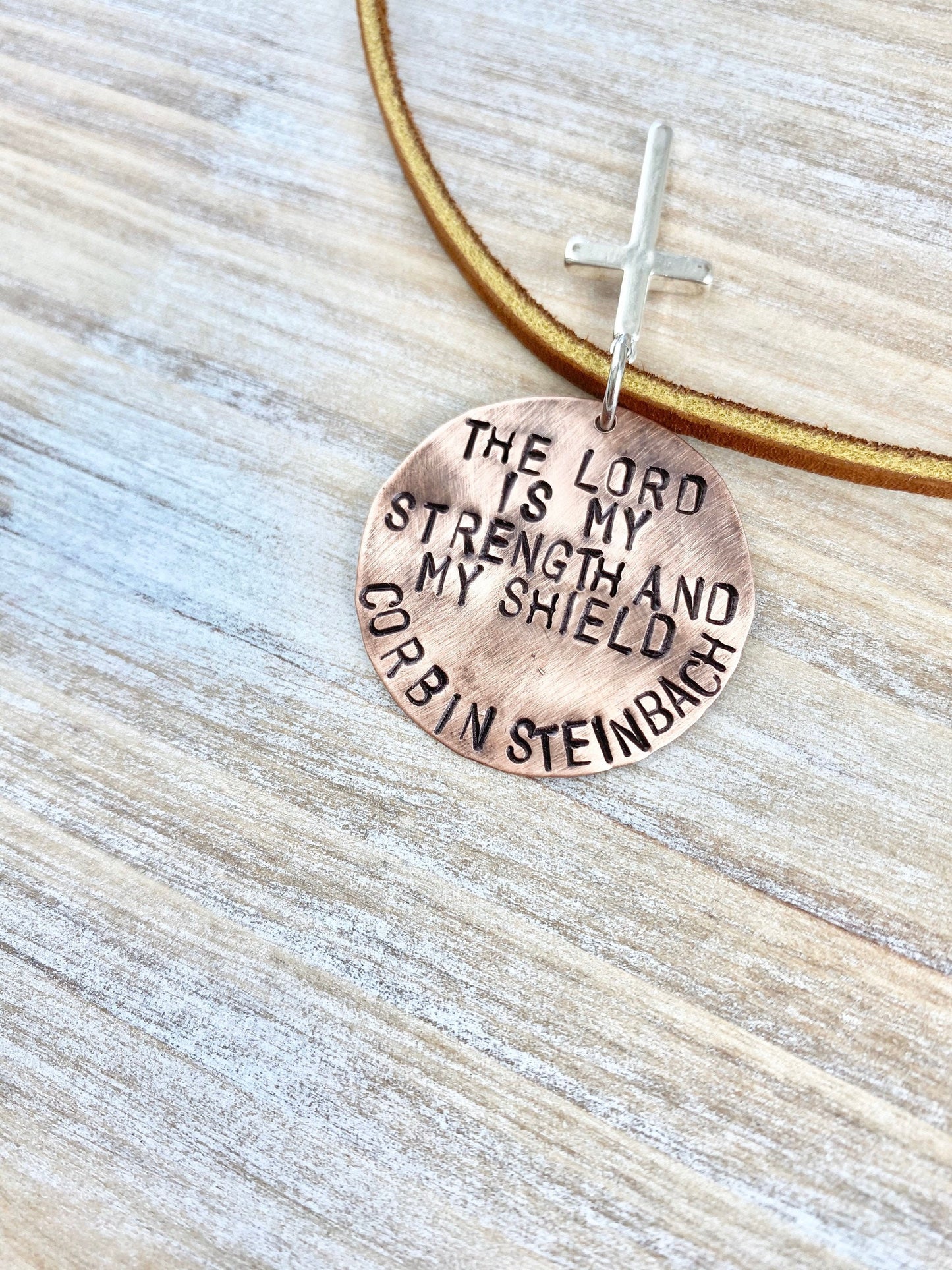 Boys Leather Necklace Boys Necklace Boys Jewelry Cross Necklace Toddler Jewelry Boy Birthday Gift Son Easter Gift Lord is my Strength