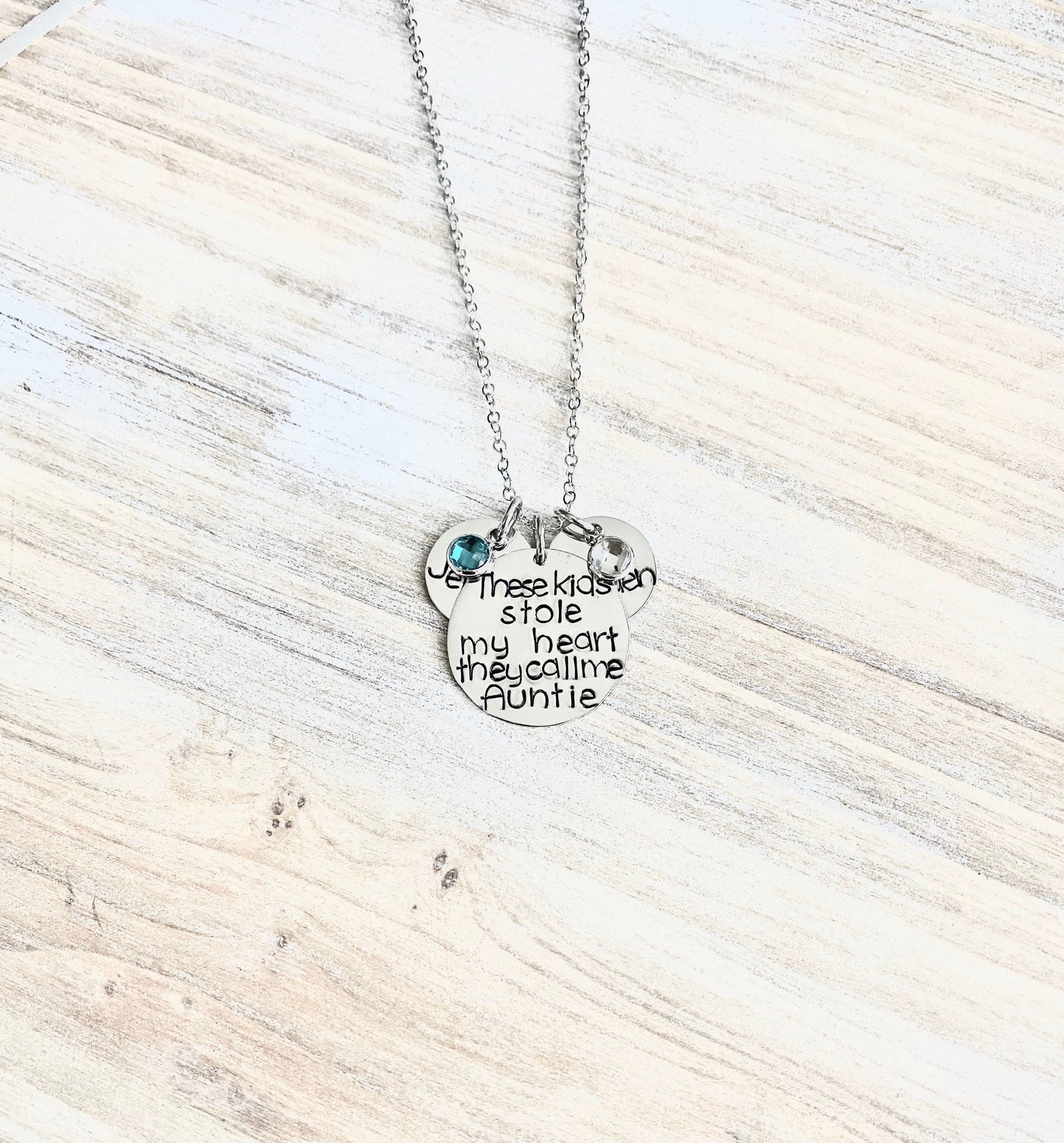 These Kids Stole My Heart They Call Me Auntie, Auntie Gift, Necklace Auntie, Silver Necklace, Aunt Gift, Necklace Gift, For Aunt, Niece Gift