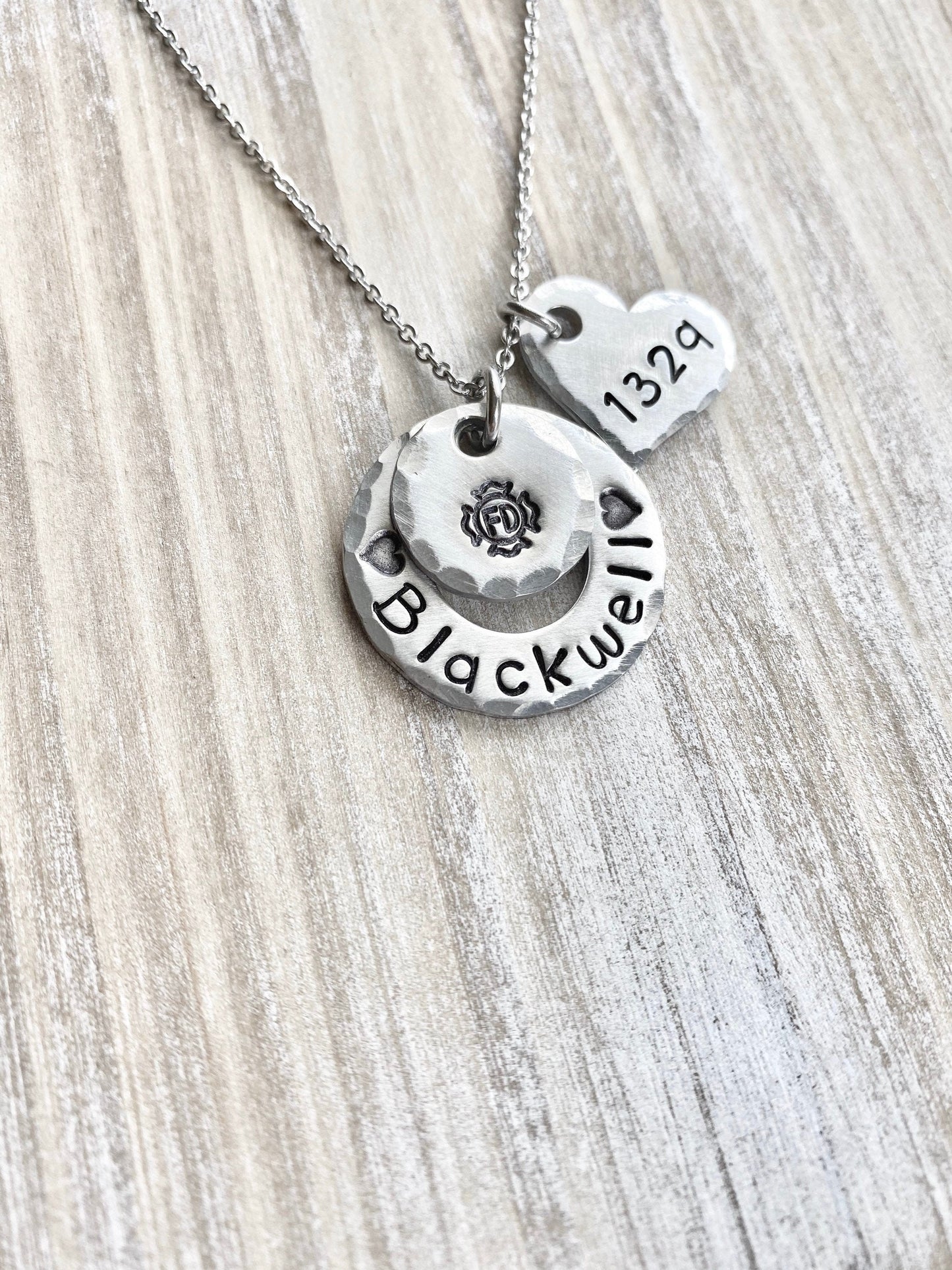 Personalized Firefighter Necklace – Fireman Wife Gift – Custom Name Jewelry – Maltese Cross Necklace – Firefighter Girlfriend Gift
