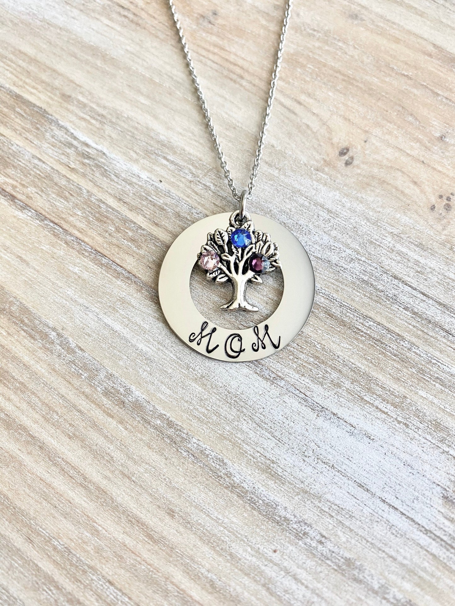 Mom Birthstone Necklace,Mothers Day Gift, Mom Necklace, Family Tree Birthstone,Necklace For Mom, Mommy Necklace, Mom Gift, Mom Jewelry