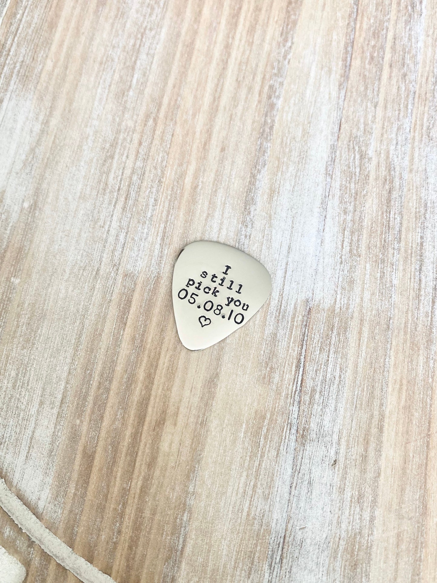 I Still Pick You Gift, Personalized Guitar Pick, Custom Guitar Pick, Hand Stamped Guitar Pick, Engraved Pick, Mens Gift, Anniversary Gift