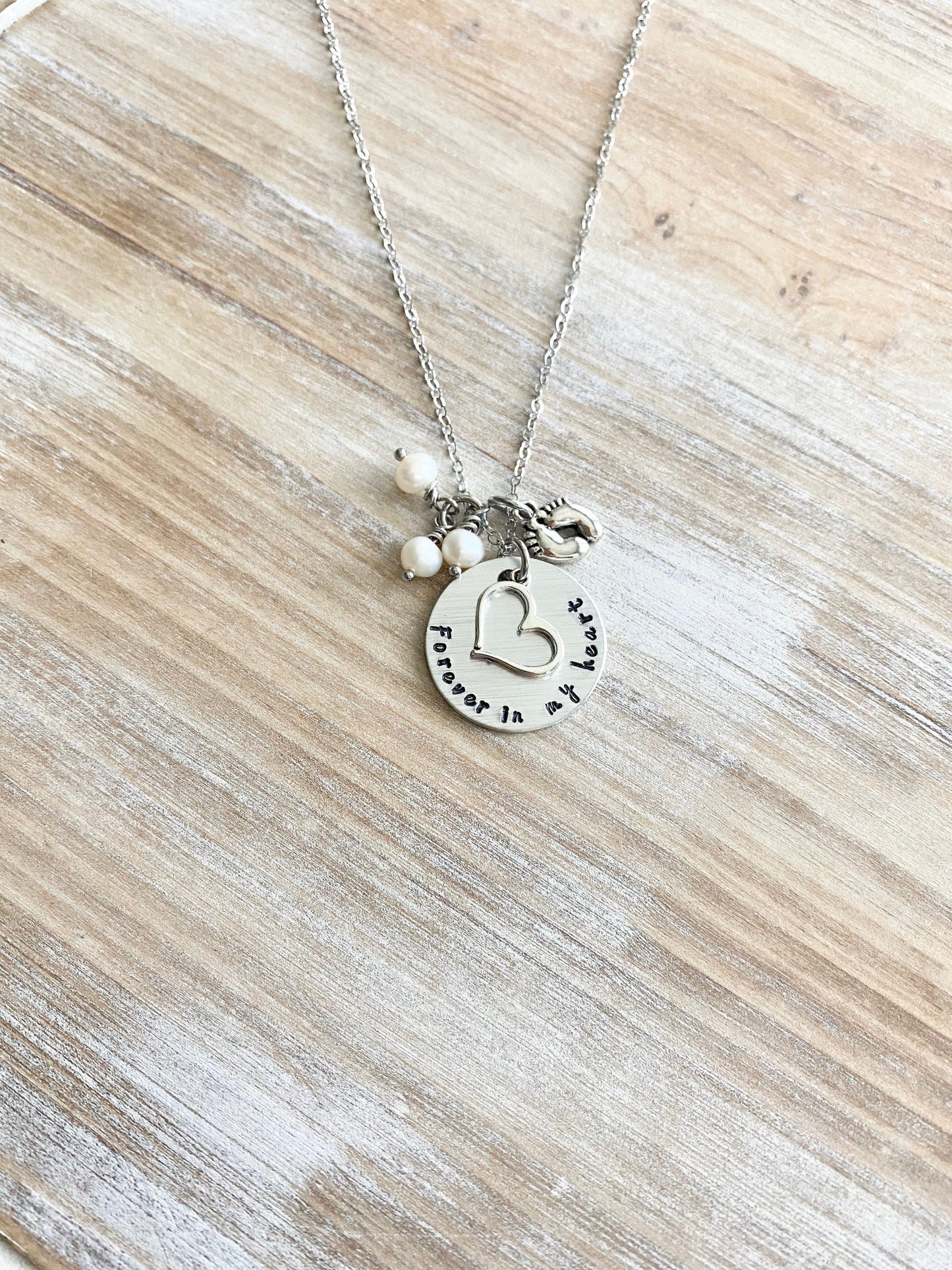 Infant Loss Necklace Forever in my heart Necklace Sympathy Gift Sympathy Necklace Memorial Necklace Memorial Jewelry Miscarriage Necklace