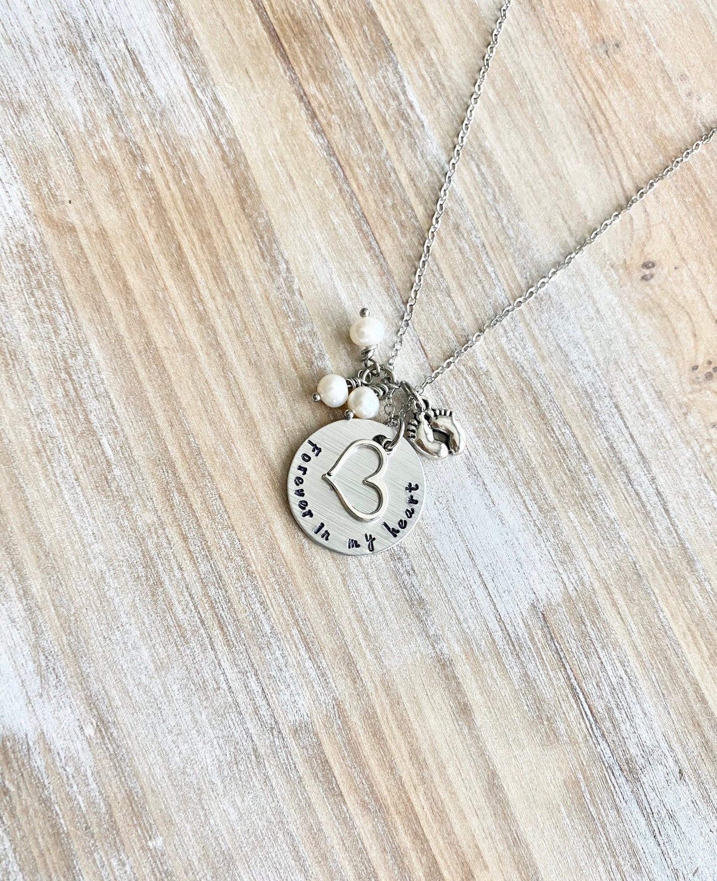Infant Loss Necklace Forever in my heart Necklace Sympathy Gift Sympathy Necklace Memorial Necklace Memorial Jewelry Miscarriage Necklace