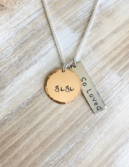 GiGi Necklace,Gigi Gift,Gigi Necklace, Gigi Jewelry,Mother's Day Gift for Grandma, So Loved Necklace, GiGi Birthday