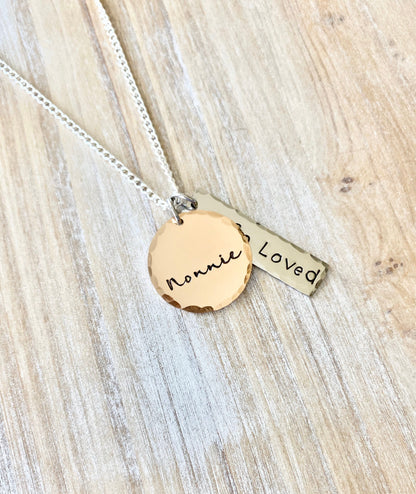 Nonnie Necklace, Nonnie Present, Best Nonnie, Necklace Gift, Jewelry for Nonnie, New Grandma To Be, So Loved Necklace