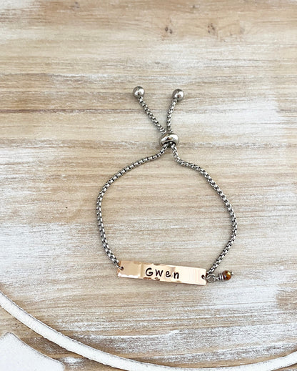 Girls Name Bracelet, Custom Name Bracelet, Rosegold Name Bracelet, Little Girl Bracelet, Dainty Bracelet, Personalized Gift for Kids,