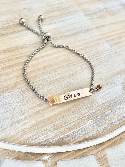 Girls Name Bracelet, Custom Name Bracelet, Rosegold Name Bracelet, Little Girl Bracelet, Dainty Bracelet, Personalized Gift for Kids,
