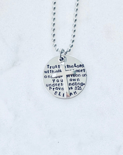 Boys Necklace Boys Necklace Boys Jewelry Cross Necklace Toddler Jewelry Boy Birthday Gift Son Easter Gift Trust In the Lord