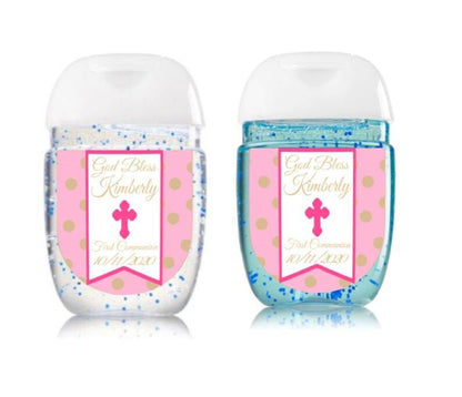 Communion Hand Sanitizer Labels First Communion hand sanitizer labels Christening Favors Dedication hand sanitizer label