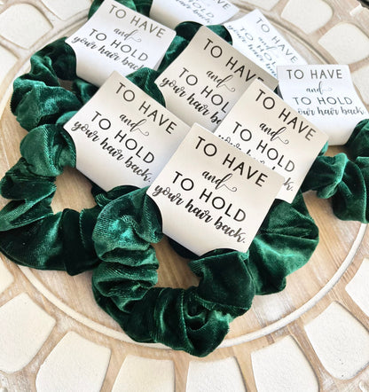 Velvet Scrunchies: Bridesmaid Proposal Hair Tie Favor