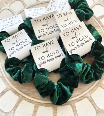 Velvet Scrunchies: Bridesmaid Proposal Hair Tie Favor