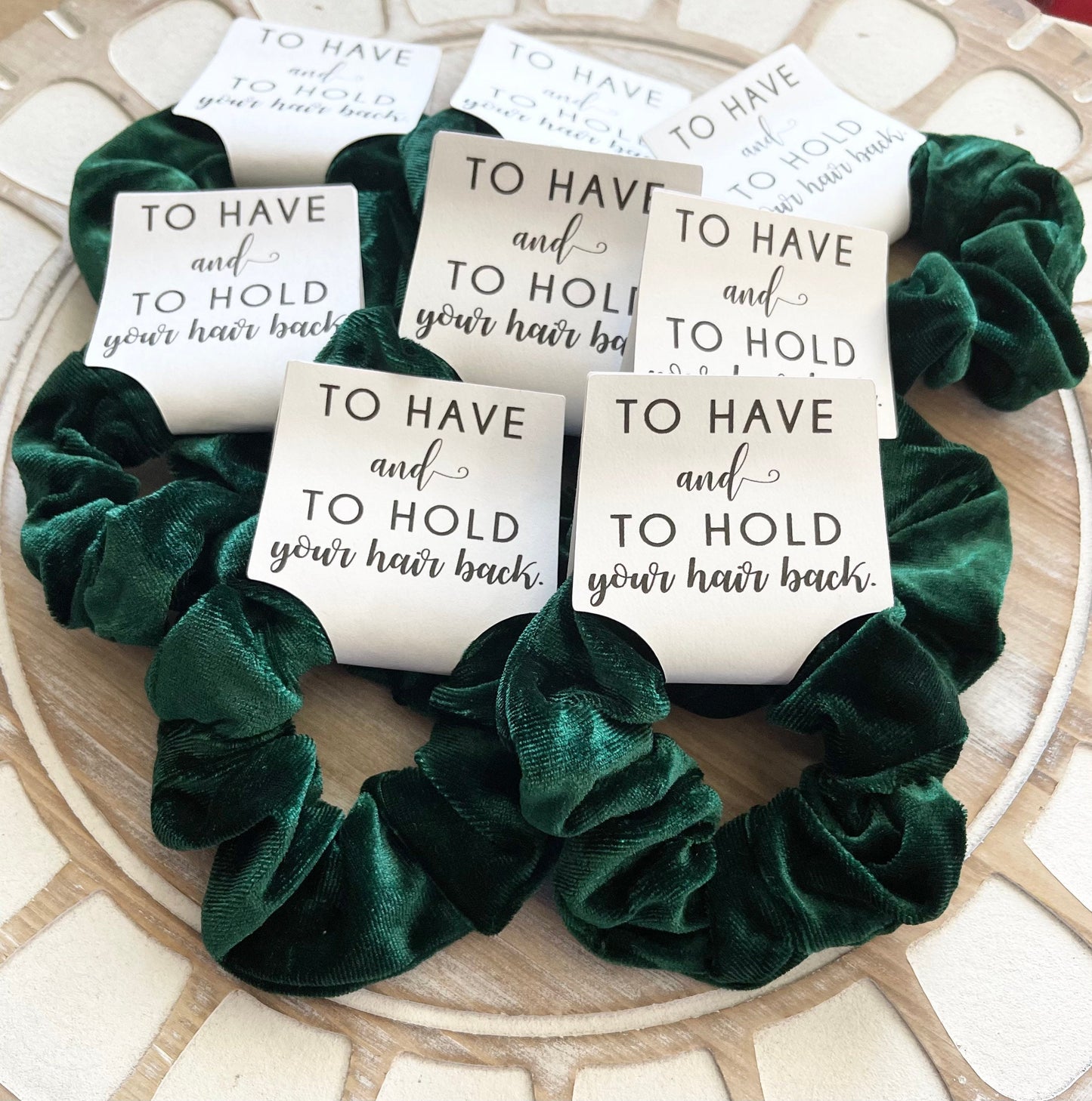 Velvet Scrunchies: Bridesmaid Proposal Hair Tie Favor