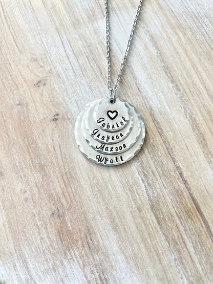 Name Necklace Grandma Necklace Handstamped Necklace Personalized Necklace Gift for Mimi Gift for Grandma Mother Day Gift