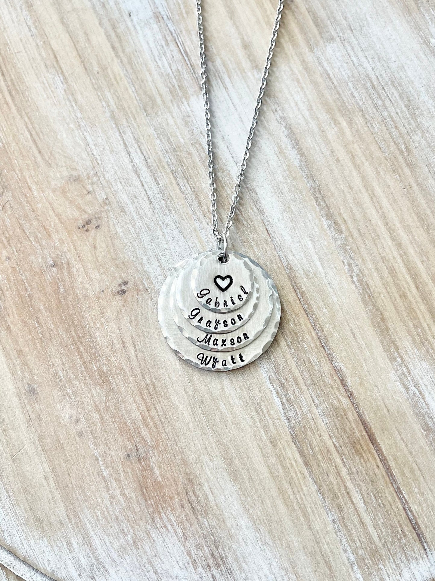 Name Necklace Grandma Necklace Handstamped Necklace Personalized Necklace Gift for Mimi Gift for Grandma Mother Day Gift