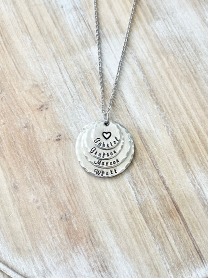 Name Necklace Grandma Necklace Handstamped Necklace Personalized Necklace Gift for Mimi Gift for Grandma Mother Day Gift