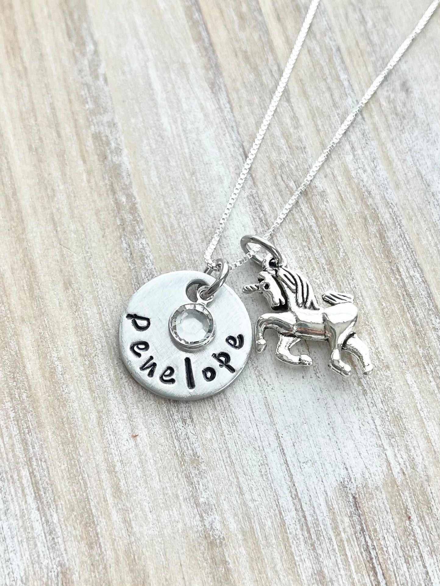 Girls unicorn Necklace Unicorn Jewelry Name Necklace Unicorn Lover Gift Birthday Necklace Girls Christmas Gift