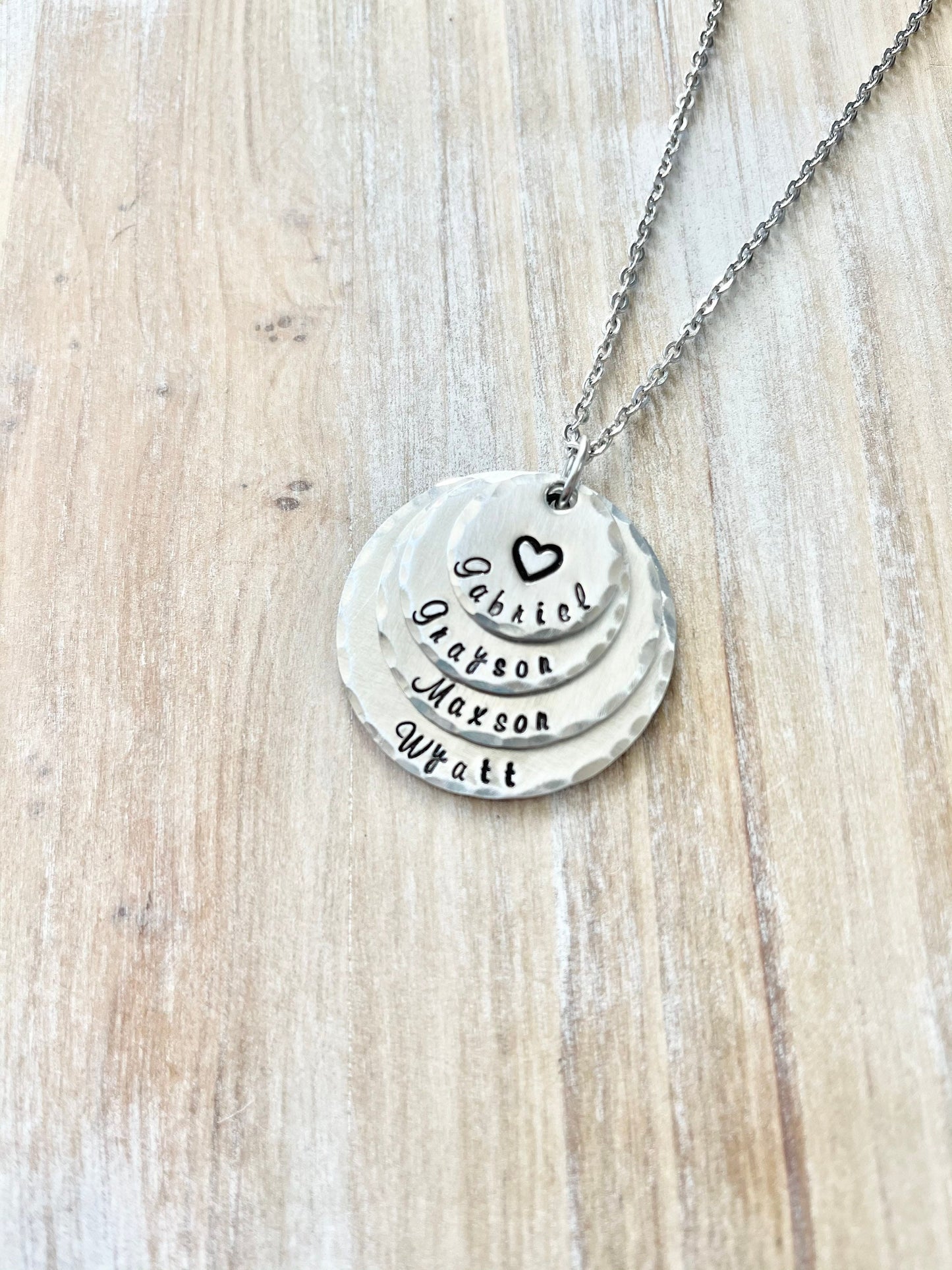 Name Necklace Grandma Necklace Handstamped Necklace Personalized Necklace Gift for Mimi Gift for Grandma Mother Day Gift