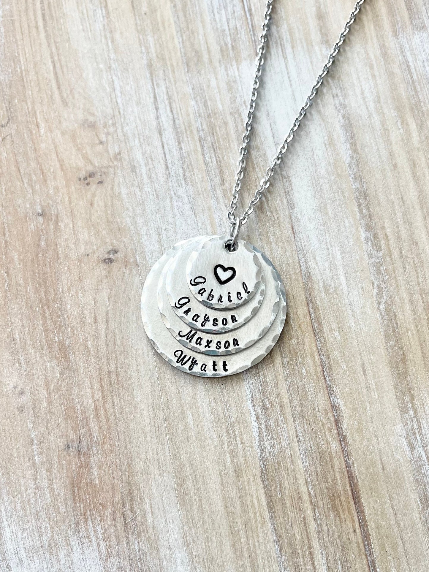 Name Necklace Grandma Necklace Handstamped Necklace Personalized Necklace Gift for Mimi Gift for Grandma Mother Day Gift
