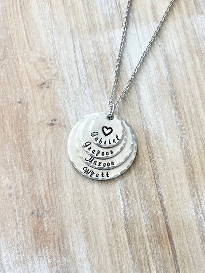 Name Necklace Grandma Necklace Handstamped Necklace Personalized Necklace Gift for Mimi Gift for Grandma Mother Day Gift