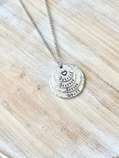 Name Necklace Grandma Necklace Handstamped Necklace Personalized Necklace Gift for Mimi Gift for Grandma Mother Day Gift