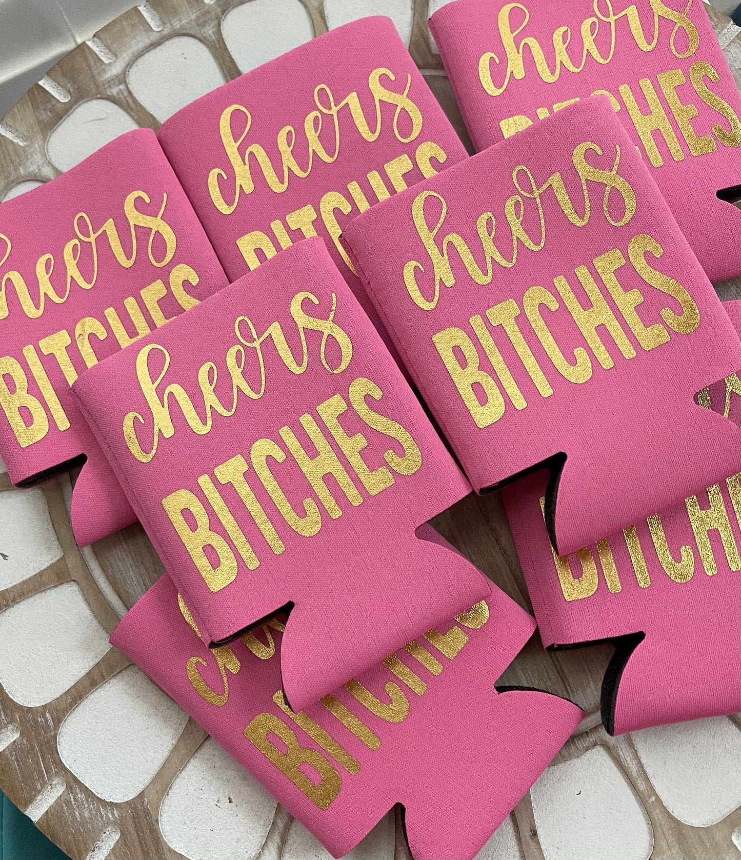 Personalized Bachelorette Can Coolers: Future Mrs. & Cheers Bitches