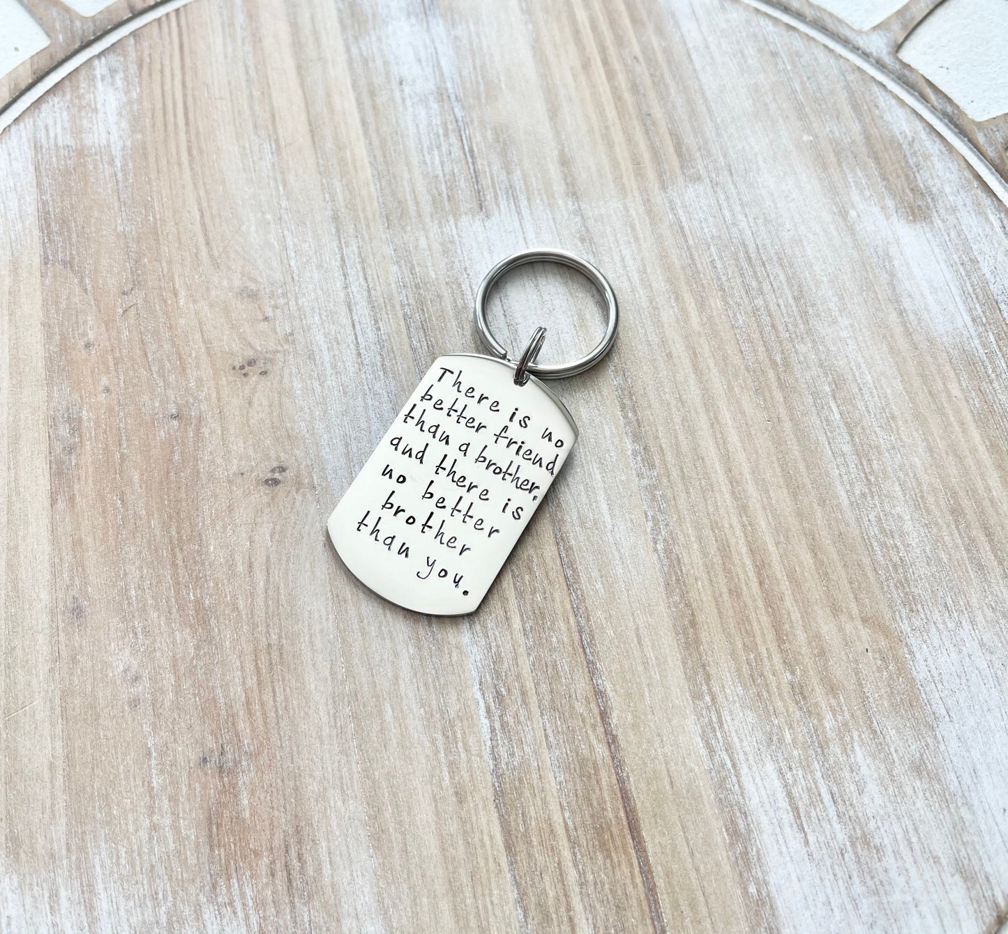 Brother keychain No better friend than a Brother Gift for Brother Custom Keychain Brother Birthday Gift Sibling Keychain