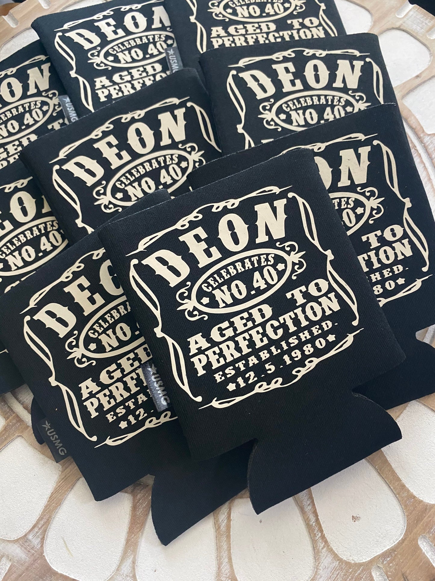 Personalized Whiskey Can Cooler: 30th Birthday Bachelor Party Favor