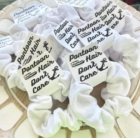 Velvet Scrunchies: Pontoon Hair Don't Care, Bachelorette Party Favors