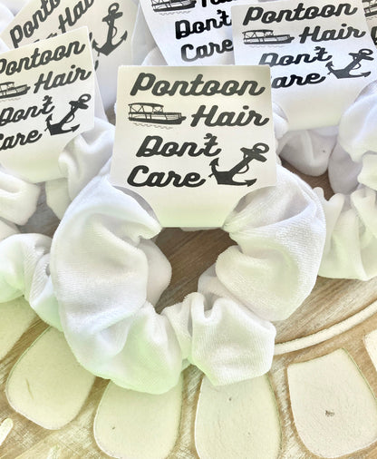 Velvet Scrunchies: Pontoon Hair Don't Care, Bachelorette Party Favors