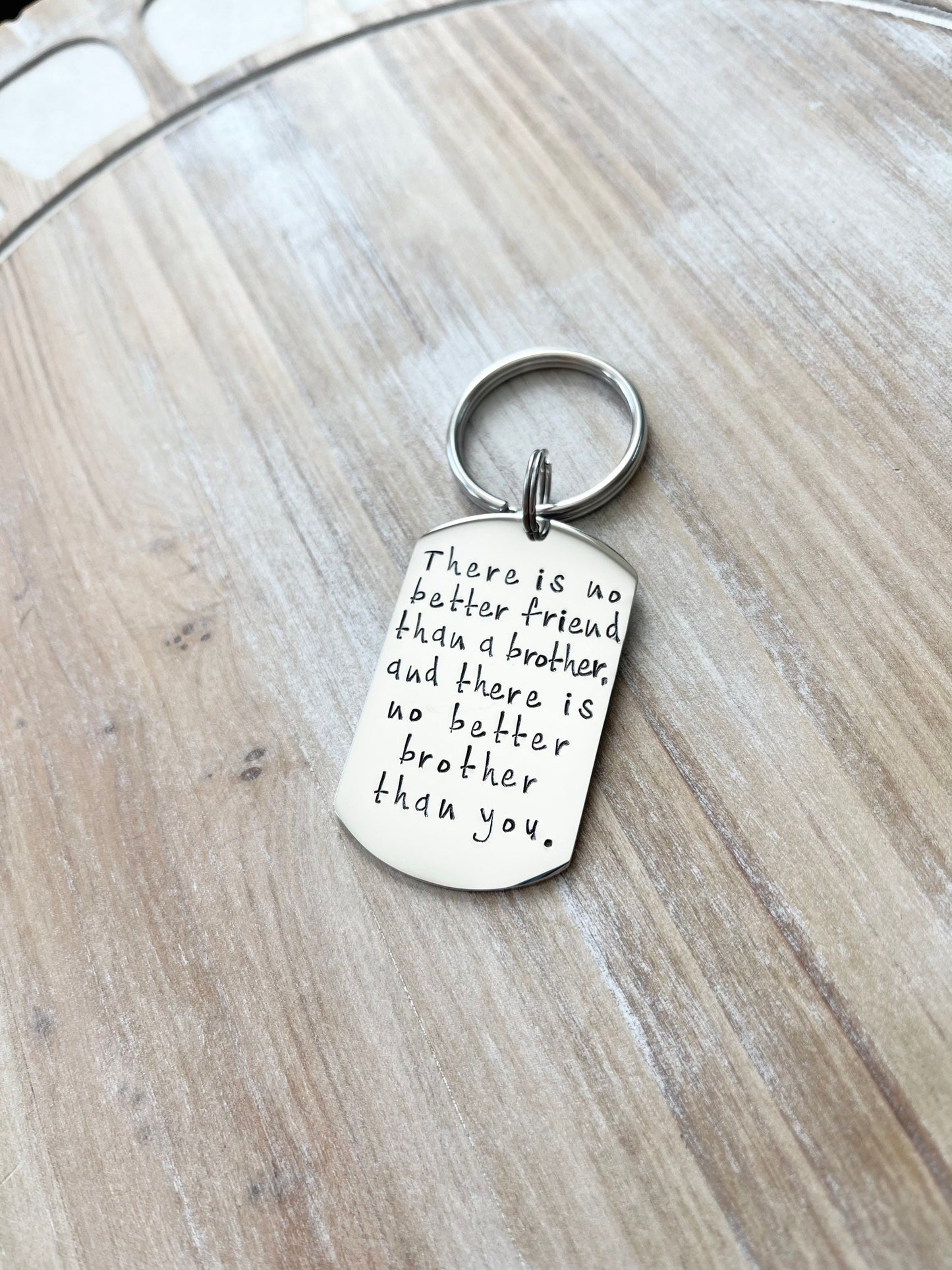 Brother keychain No better friend than a Brother Gift for Brother Custom Keychain Brother Birthday Gift Sibling Keychain