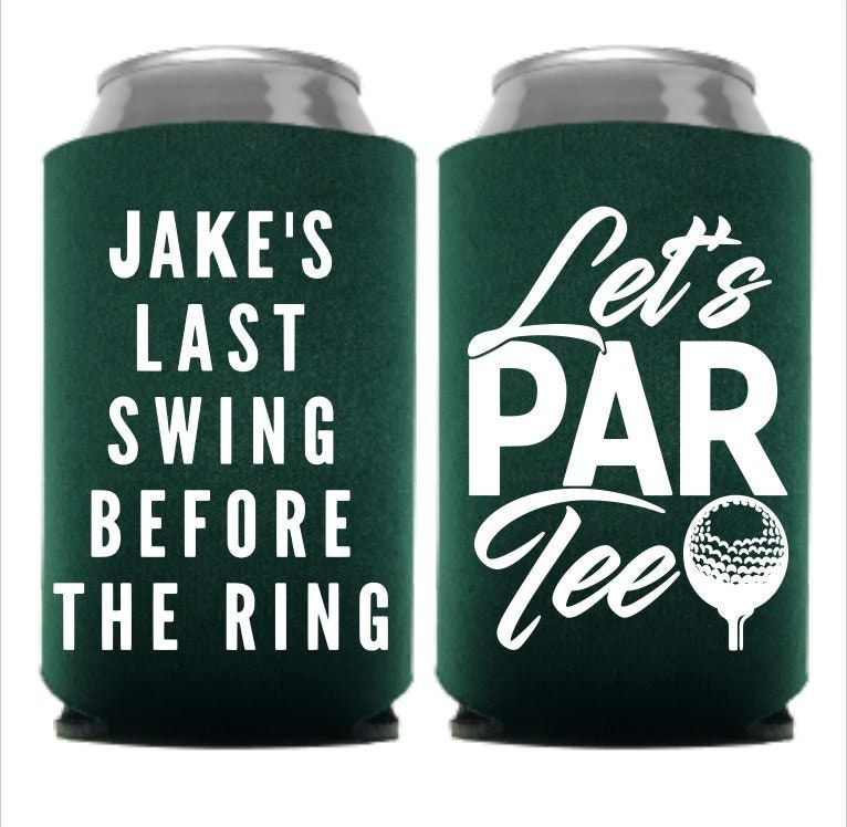 Personalized Golf Can Coolers: Bachelor Party Favors