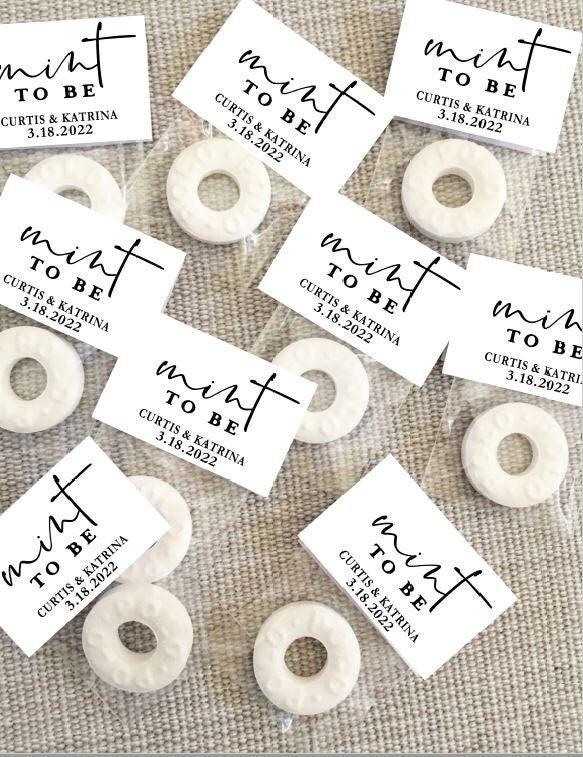 Personalized "Mint To Be" Wedding Favors: Wintergreen Lifesaver Mints