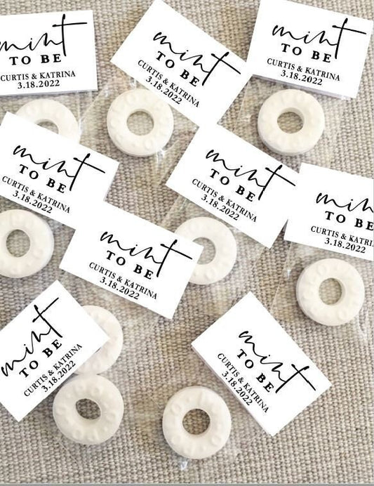 Personalized "Mint To Be" Wedding Favors: Wintergreen Lifesaver Mints