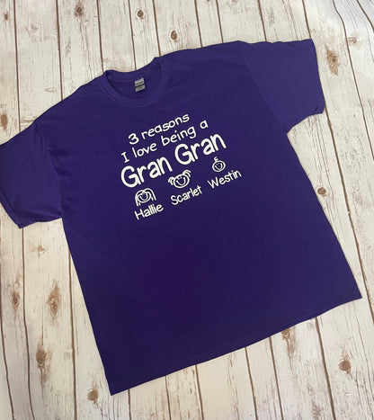 Grandma Shirt Gran Gran shirt Gift for Mom grandkids names Mothers Day gift for Grandma Custom Tshirt New Grandma Gift Mimi