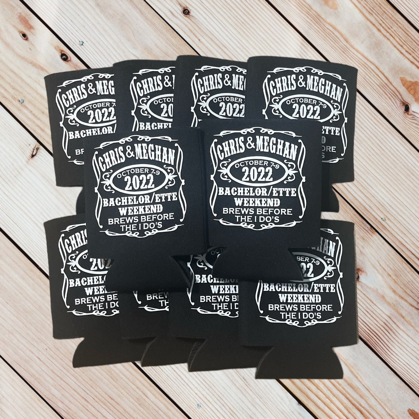 Personalized Bachelor Party Can Cooler: Brews Before I Do's