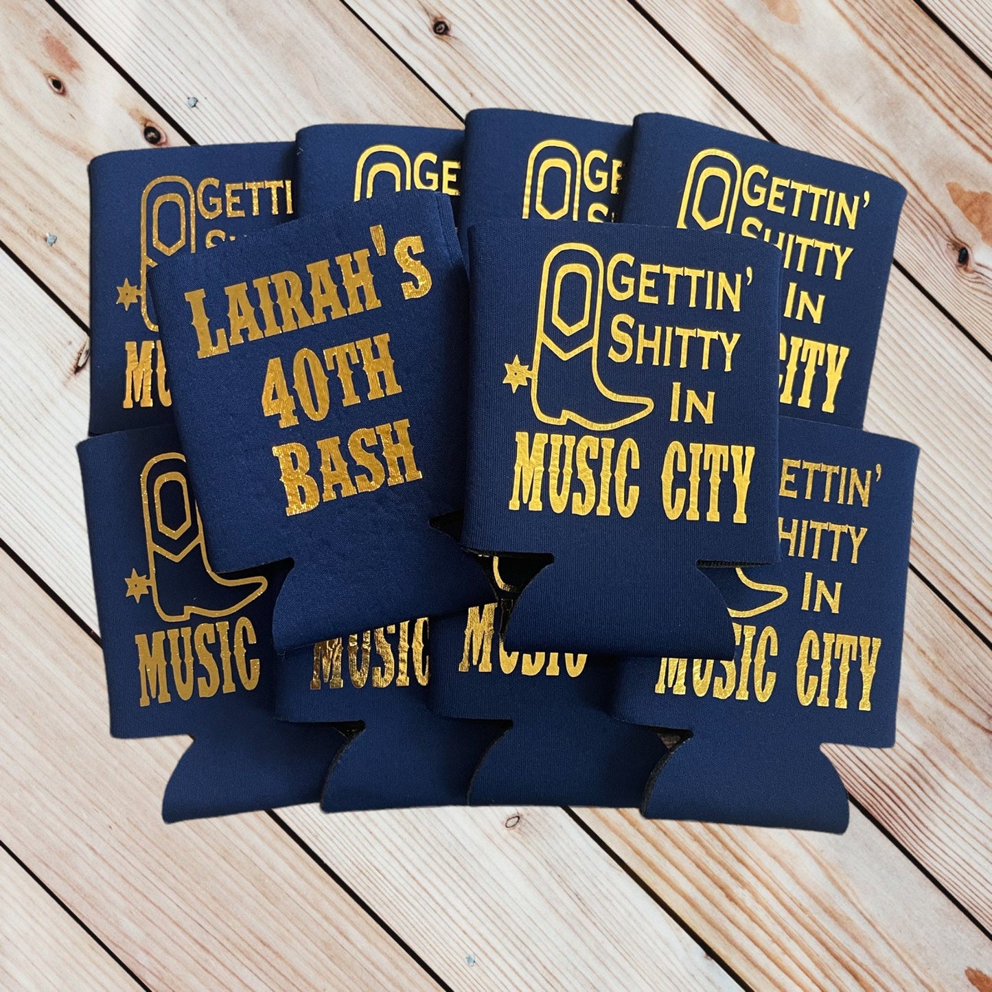 Personalized Can Cooler: Country Bachelor Party Favor