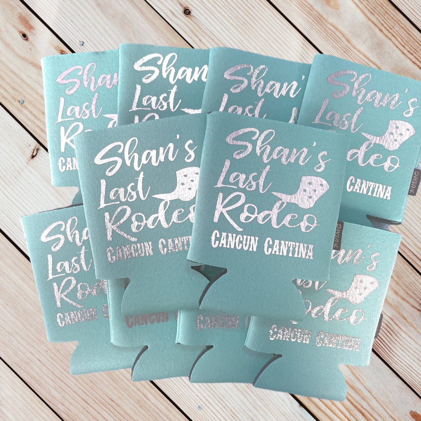 Personalized Last Rodeo Can Cooler: Country Bachelorette Party Favor