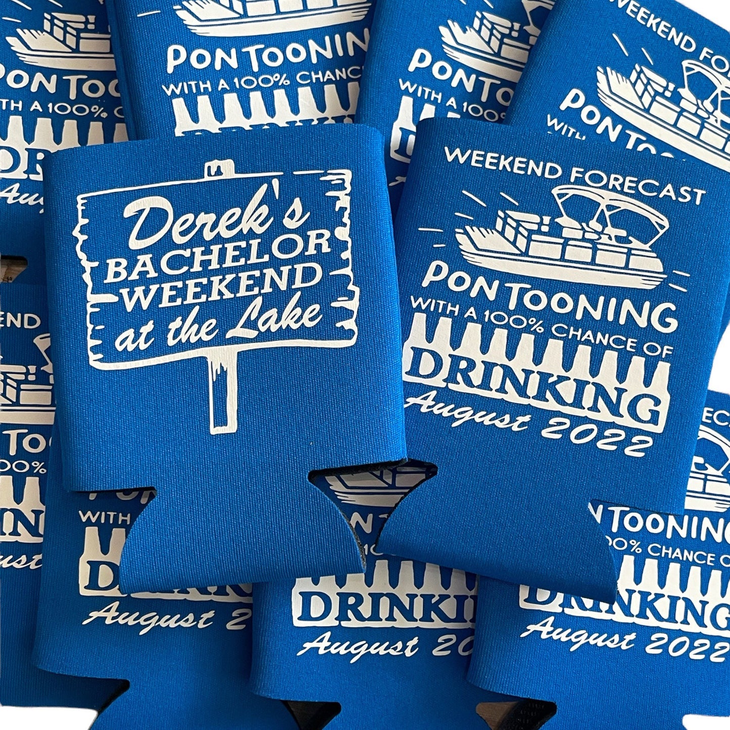 Personalized Boating Can Cooler: Bachelor Party Lake Favor