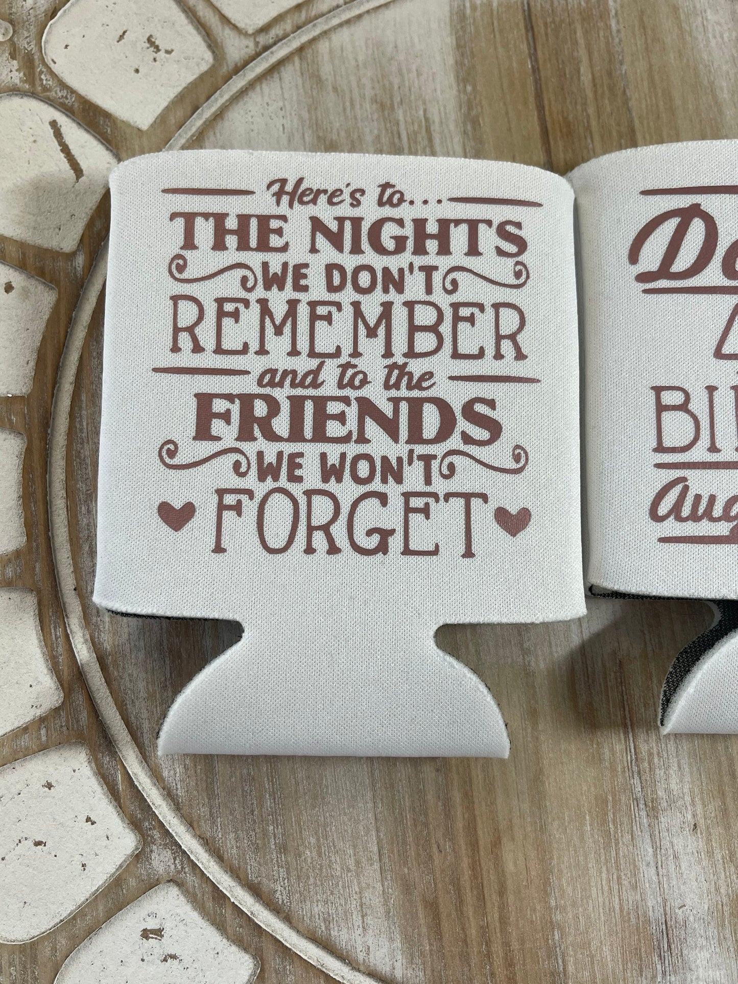 Personalized 40th Birthday Can Coolers: Friends & Nights Design