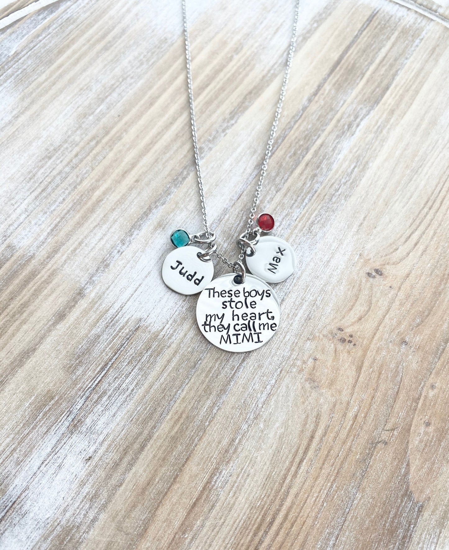 There's these boys who stole my heart Mom Necklace Personalize Jewelry Mothers Day Gift Grandma Jewelry Custom