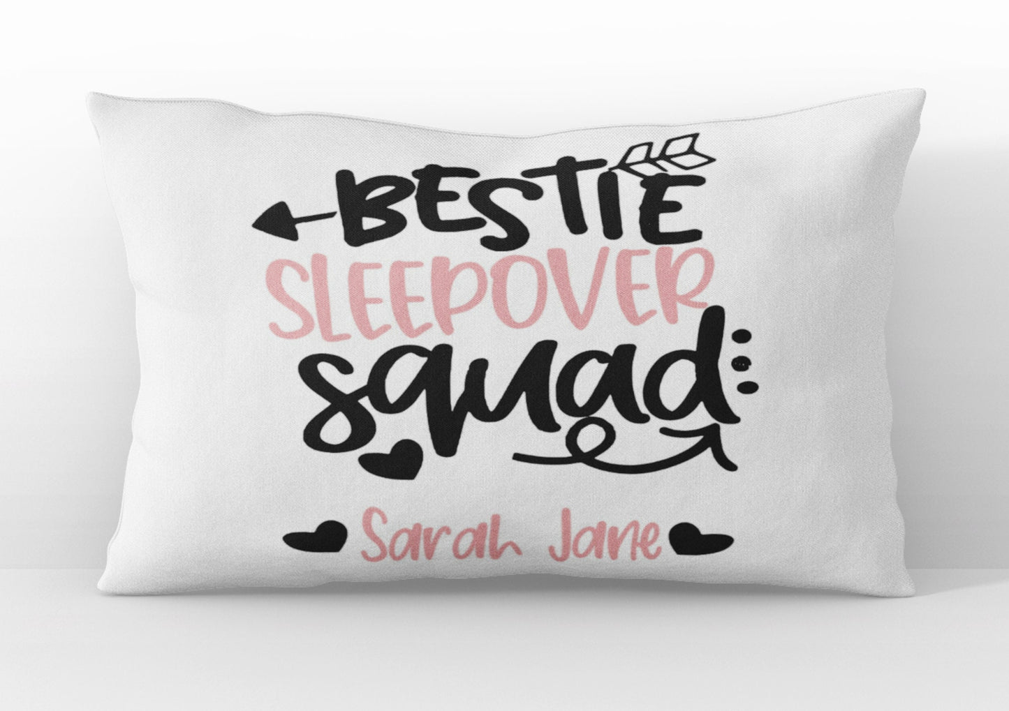 Personalized Slumber Party Pillowcase: Bestie Sleepover Squad Favor
