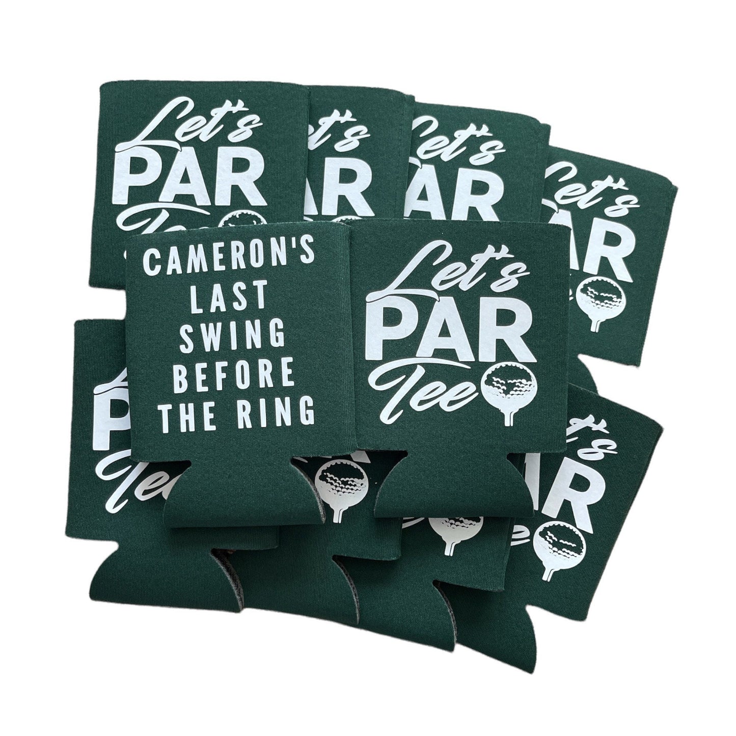 Personalized Golf Can Coolers: Bachelor Party Favors