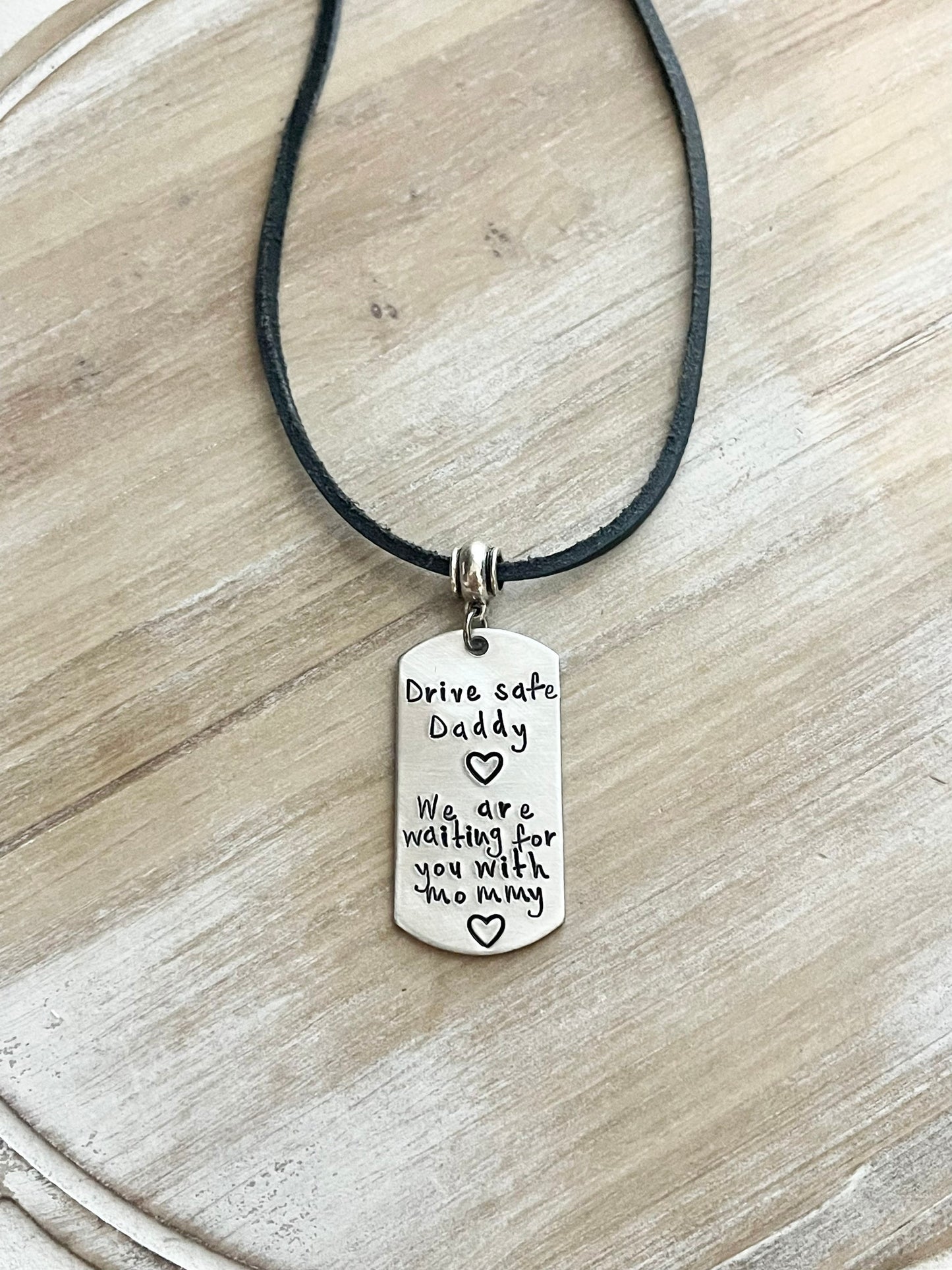 Lord Keep My Daddy Safe Mirror Hanger Handstamped Rearview Mirror Hanger Car Jewelry Dads Car Gift Police Office Gift Mirror Accessory