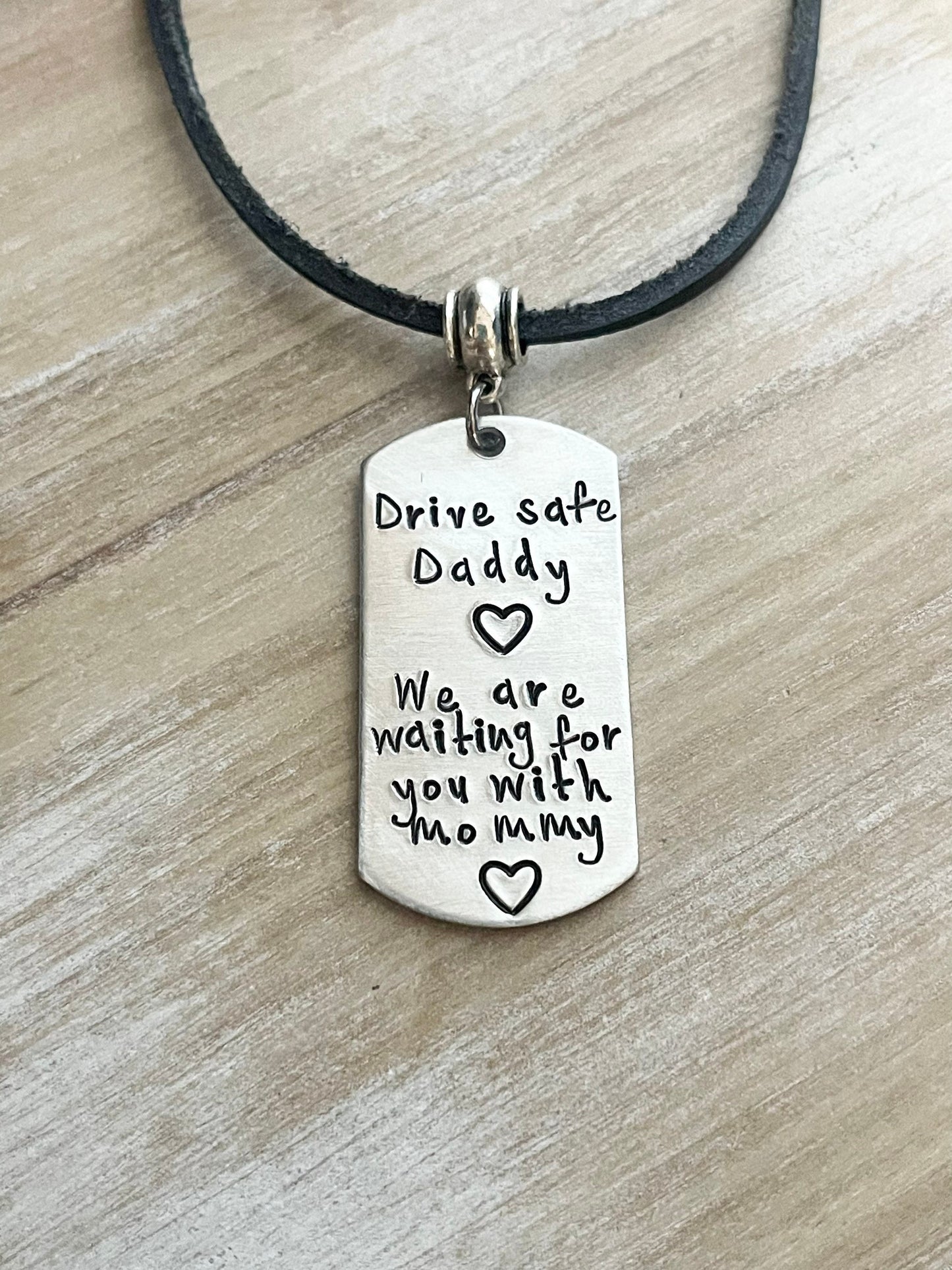 Lord Keep My Daddy Safe Mirror Hanger Handstamped Rearview Mirror Hanger Car Jewelry Dads Car Gift Police Office Gift Mirror Accessory